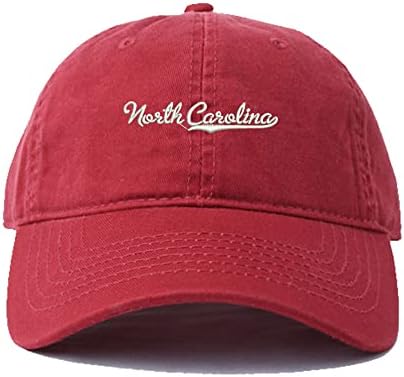 Машки бејзбол капачиња Северна Каролина - NC везена тато капа измиена памучна капа