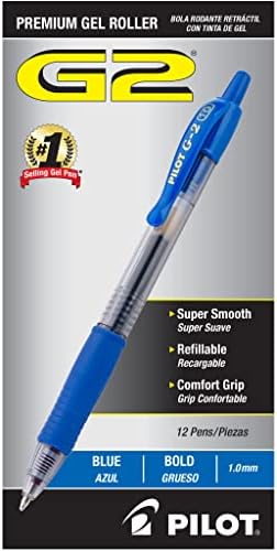Пилот пенкало 15316 G2 Premium Replablable & Rutractable Rolling Ball Gel пенкала, Bold Point, Black, 8-Pack & G2 Premium Replable & Rutractable