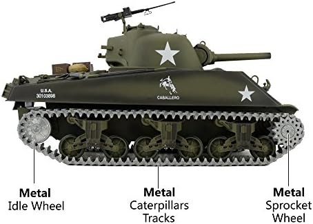 Изменет TK6.0 Edition 1/16 2.4GHz далечински управувач US M4A3 Sherman Tank Model