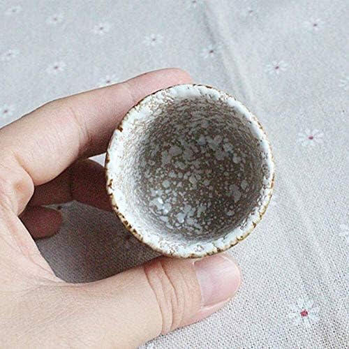 Азиска традиција Постави 5 парчиња 10oz Јапонски саке чаша поставени кафеави дизајн керамички чаши необични текстура Погодни деловни