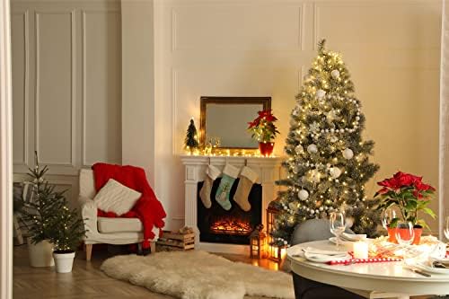 Богатства на Каролина CK3492CS болоња Божиќно дрво Божиќно порибување, камин виси чорапи Божиќна сезона забава Декорации за семејни празници, украси за празници, укра?