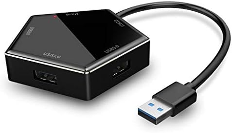 LHLLHL USB Центар, Четири USB 3.0 Центар Со Микро Надворешна Моќ Дупка Со Голема Брзина Четири Порт Сплитер