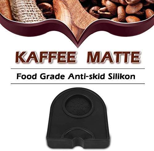 Hilitand Silicone Cafe Tamp Mat, Cafe Mainpering Corner Mat Pad Tool Anti Skid Espresso Silicone Mat