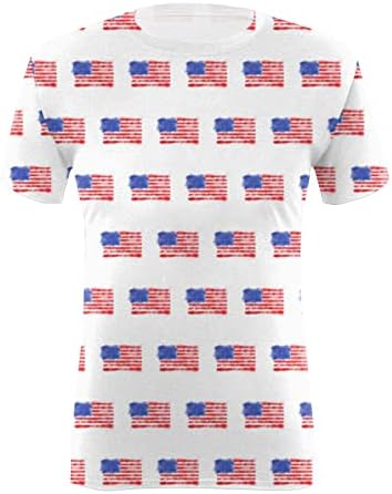 4 -ти јули кошули жени Американски знаме лето кратки ракави o starsвезди на вратот