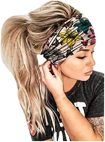 Bandana Headband Criss Cross Cross Hair Bandshead Wrap Yoga тренинг Boho Headbands се протегаат пајсли печати за печатење на глави за жени