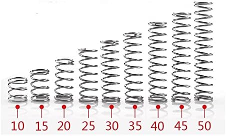 Синеки 10 парчиња 0,2мм 304 компресија од не'рѓосувачки челик пролет Мали извори на жица со дијаметар од 0,2 мм