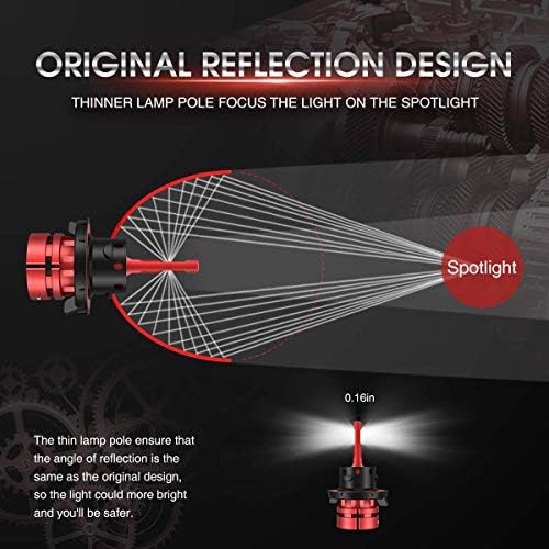 ЗРАК На ФАКЕЛОТ H13/9008 LED светилки Пакет со 7443 LED светилки, 16000LM 6500K Кул Бела, Компактна Големина, 400% Осветленост, Замена