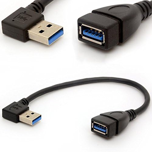 BSTHU USB 3.0 Продолжен Кабел Агол 90 Степен Адаптер Тип Машки На Женски Со Голема Брзина Врска, Супер Брз 5gbps Пренос На Податоци Синхронизација