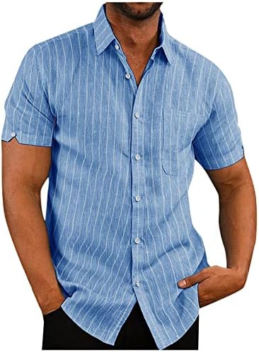 Хавајска кошула за мажи летен лаптол, случајно копче за кратки ракави за кратки ракави, машка кошула машка мачка со кратки ракави маица