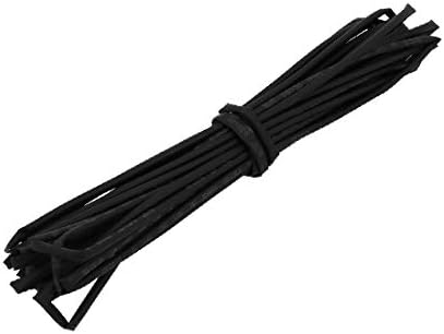Нов LON0167 топлина што се намалува со жица со цевка за завиткување на кабелски ракав за ефикасност од 5 метри долга 1,5 мм внатрешна диа црна црна боја