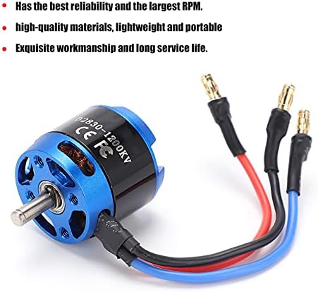 Vgeby Brushless Motor, Hobbyhh 2830‑1200kV метален мотор без четка погоден за 1/10 RC далечински управувач Додатоци за моделирање на дронови