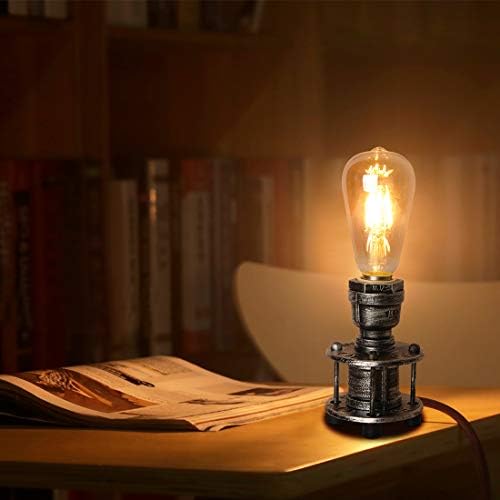 Unунолукс гроздобер индустриска табела за ламба за ламба за E26 Едисон сијалица, светла за антички акцент на Steampunk, декорација