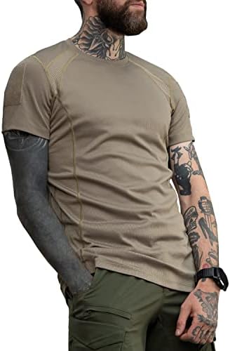 М-так Атлетска тактичка маица gen.2-Воена маица за дишење полиестер со лепенки на кратки ракави за мажи