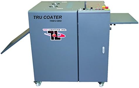 Trucoat со рачно прилагодена офлајн Truv Coater Coater со 3-ламба IR & UV систем, максимална големина на листот :: W: 14 ”; Мин/максимална тежина на хартија: 150gsm - 600gsm, до 1.800 листови/час