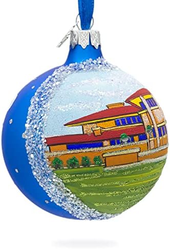 Мартин Хаус на Френк Лојд Рајт, Бафало, Newујорк, божиќен украс на стакло топка 3,25 инчи