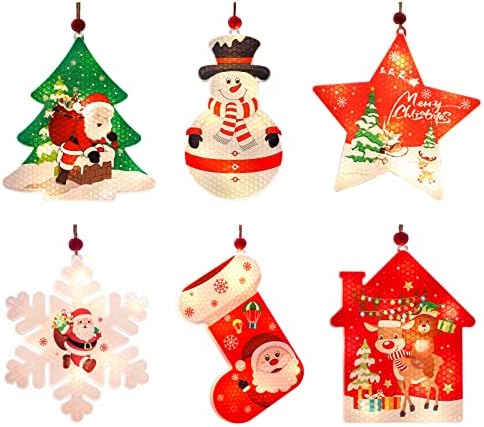 6 парчиња Божиќни украси Декорација на новогодишно дрво Декорацијата Дедо Мраз за декорации предводи за украси на новогодишни украси