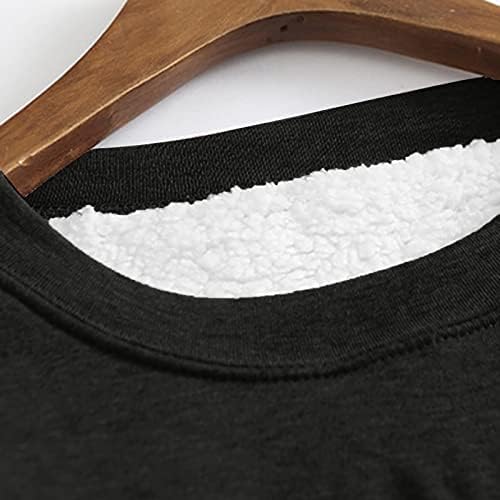 Women'sенски пролетен мода 2022 џемпери лабава печатење врвот задебелен плус руно јагнешкото вклопување дното на дното на дното