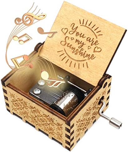 дрвена музика од укебобо- Вие сте мојата музичка кутија за сонце, подароци за роденден, подароци за Денот на вineубените, 1 сет
