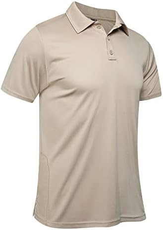 Meetyoo Поло кошули за мажи голф со кратки ракави спортски поло маици тактички кошули обична тениска маица