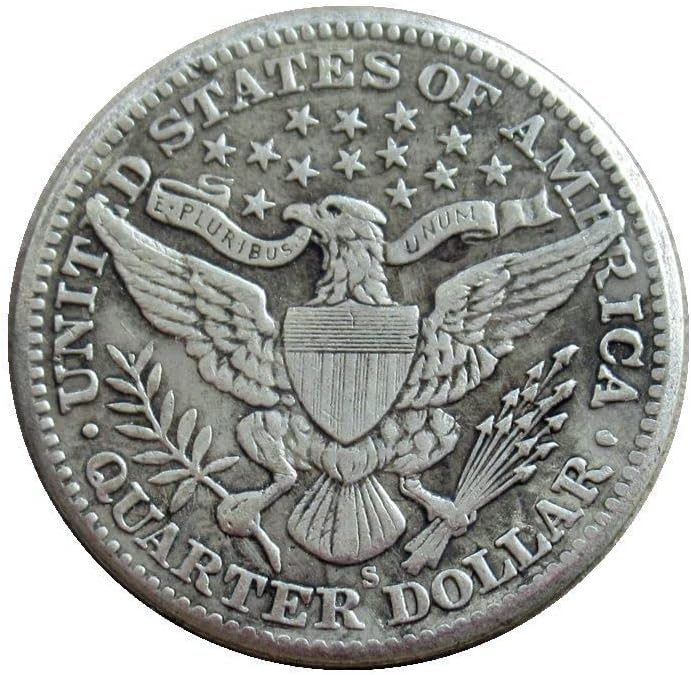 Американски кварт Барбер 1892 година Сребрена реплика комеморативна монета