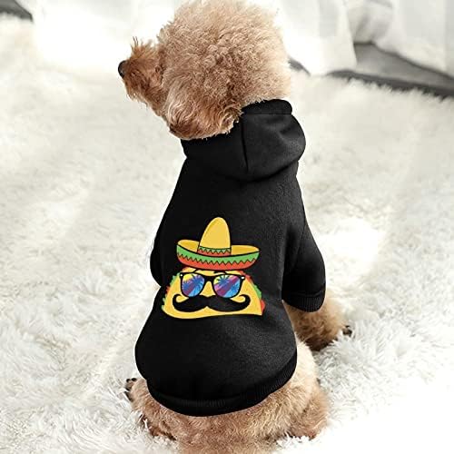 Тако симпатична мексиканска храна кучиња и мачки костуми симпатична миленичиња дуксери со капа слатка облека за облека