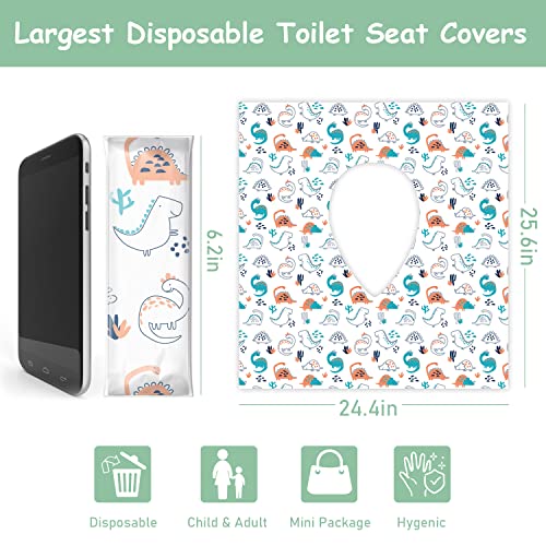 Обвивки за тоалетно седиште за еднократна употреба за деца и возрасни, заштити од јавни тоалети додека тренинг со ситници - екстра голема,