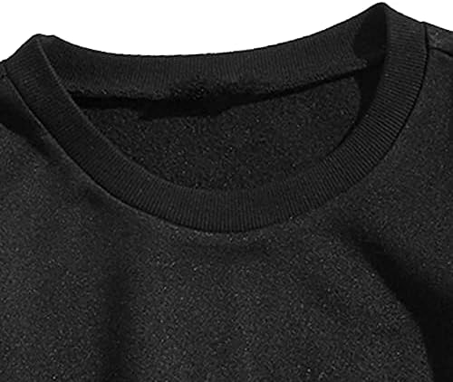 Aniувуд жени преголема Лос Анџелес Калифорнија, печати графички руно џемпер, екипаж со долги ракави пулвер јакна 01 01