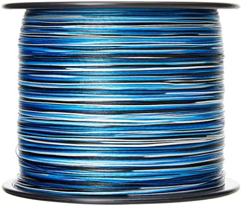 Spiderwire Stealth® Superline, Blue Camo, 50lb | 22,6 кг, 125yd | 114 метри плетенка риболов линија, погодна за солена вода и слатководни околини