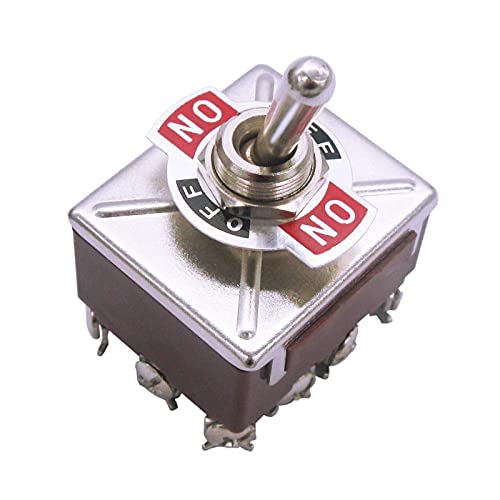 Scruby Toggle Rocker Switch The The Heavy Duty со Boot 15A 250V 3 Позиција 12 Терминал за вклучување на прекинувачи за вклучување