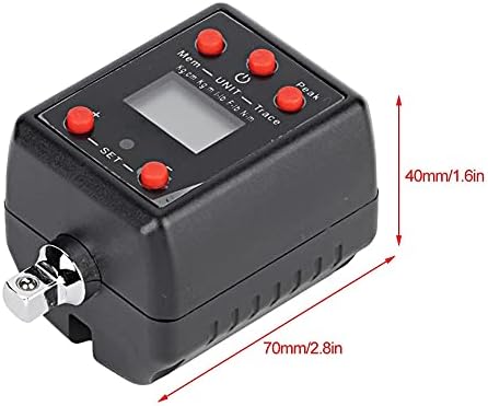Адаптер за дигитален вртежен момент, електронски дигитален адаптер за вртежен момент преносен микро метар со висока прецизност 1,5 до 30nm 1/4