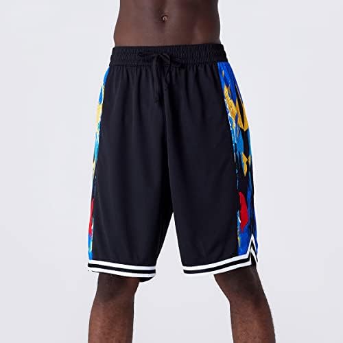 Опалос 2 пакува кошаркарски шорцеви за мажи со џебови со патенти, активни атлетски шорцеви