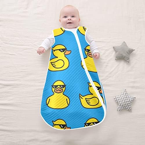 VVFELIXL вреќа за спиење за новородени бебиња - гума патка бебе што носи ќебето за спиење - торба за спиење на транзиција за новороденче -