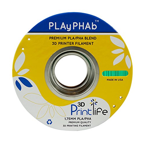 3D PrintLife Playphab со голема јачина PLA/PHA 1.75mm сив 3D филамент за печатач, димензионална точност