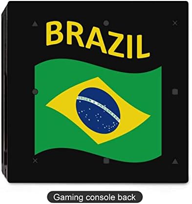 Знаме На Бразил Симпатична Налепница Заштитник На Кожата Тенок Капак ЗА ПС-4 Тенок/ПС-4 Про Конзола &засилувач; 2 Контролер