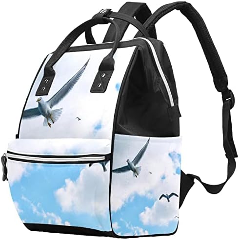 Галеви облаци торбички за пелени мумички торбички торби со мулти-функција ранец за патување, стилски ранец на училиште за колеџ