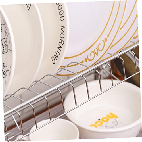 Zerodeko 1 Поставете решетка за садови за прибор за складирање на прибор за миење садови прибор за сушење прилагодлива сад за садови за садови за кујнски држач за кујнс?