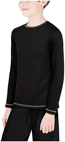 Атлетска маичка со долги ракави со црна мечка момчиња-4 пакувања со перформанси со суво вклопување спортски мета
