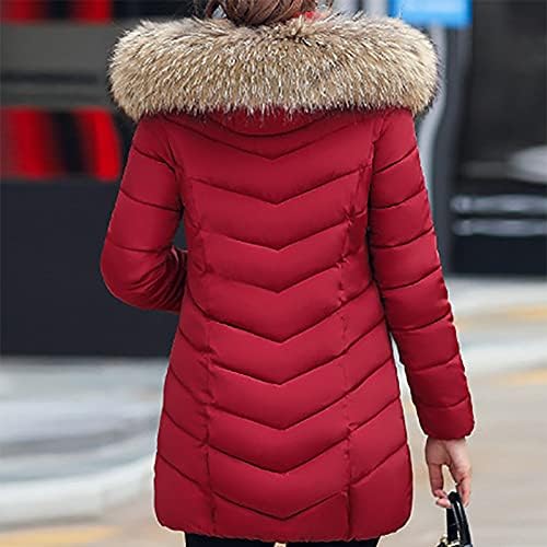 Топли зимски палта за жени, паб есенска енканто туника долга ракав надворешна облека за жени топло лабаво вклопување памук