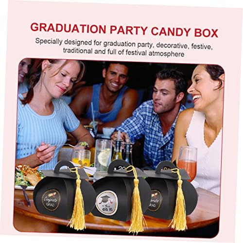 АБАОДАМ 50 парчиња кутии за дипломирање бонбони кутии 2022 година степени забава за дипломирање капачиња украси за дипломирање