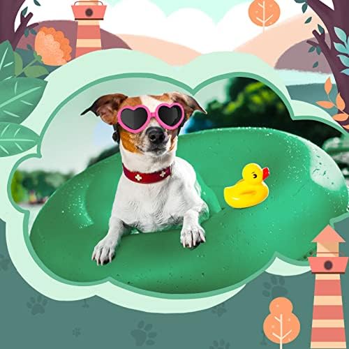 Очила за сонце за сонце од мали кучиња УВ заштитни очила за заштита на очите за заштита на очите со прилагодлива лента кучешка форма
