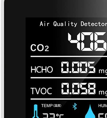 Монитор за квалитет на воздухот, 5 во 1 точна калибрација без ABS ABS ABSING ANALYSION ANALYSION ANALYSION DETECTOR DETECTOR CO2 со