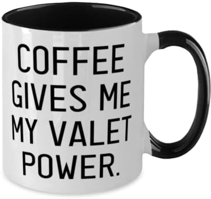 Кул валет, кафе ми ја дава мојата моќност, калетна кригла со два тона 11oz од пријатели
