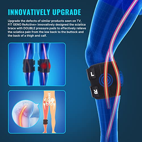 Fit Geno Reactive+ Sciatica уреди за олеснување на болката, 2023 година ја надгради заградата за олеснување на болката во ишијас w/влошки за двојна притисок за максимално олеснув?