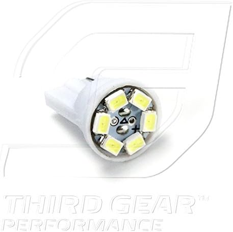 TGP T10 White 6 LED SMD регистарски таблички клинови светилки пар 1995-2002 компатибилен со Chevrolet Camaro