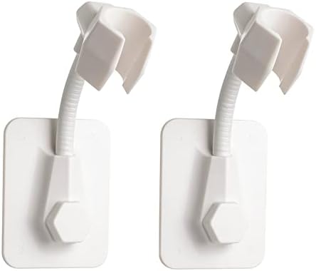 Baixikly 2 PCS рачен држач за глава за туширање wallид монтирање 360 степени прилагодлив отстранлив лепило за туширање, држач за