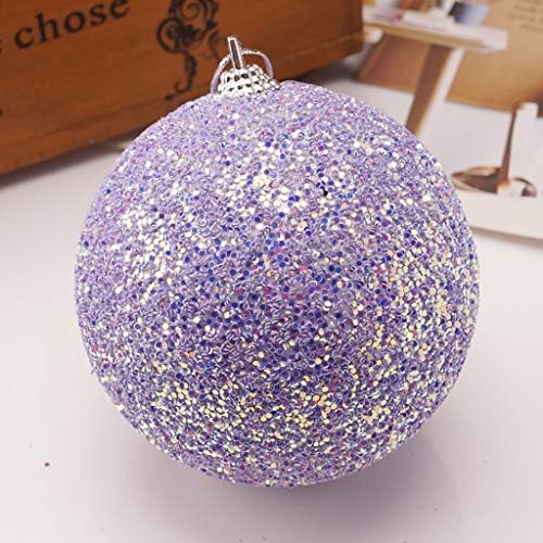 Декорација сјај украс Божиќ божиќни топка ринестон Божиќно дрво 8 см декорација виси крилен украс кристал