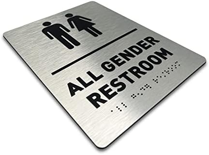 Сите родови знак за бања за бања од GDS - АДА во согласност со АДА, достапна за инвалидска количка, подигнати икони и бразил