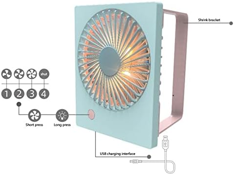 Преклопен Десктоп Вентилатор Ултра Тивок USB Пренослив Мини Канцелариски Вентилатор HD9