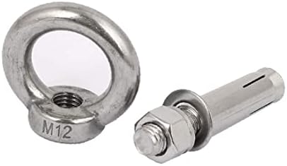 Daoke M12x80mm 304 Не'рѓосувачки челик за подигнување на прстенот за подигнување на кука за завртки за завртки за завртки за завртки за завртки