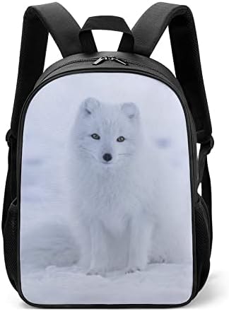 Арктичка лисица во снежни модни ранец обрасци печатени вреќи за рамо за патеки за пакети за унисекс